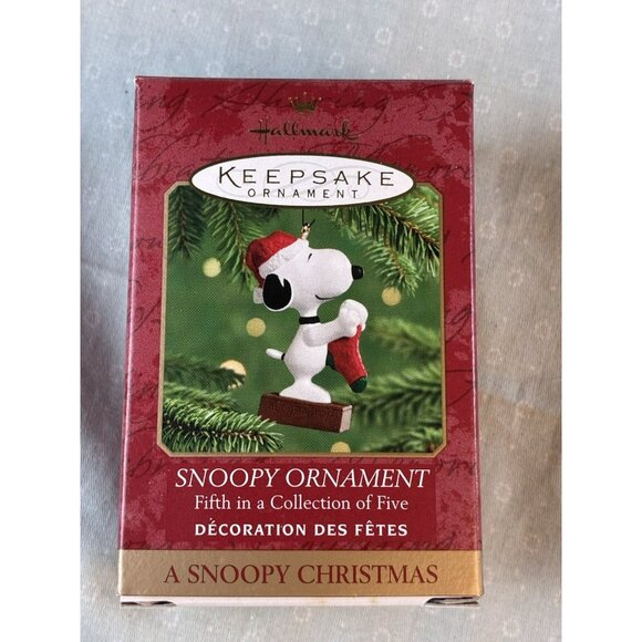 Hallmark 1998 Keepsake Snoopy Ornament A Snoopy Christmas Peanuts 5th in Series - Picture 1 of 10